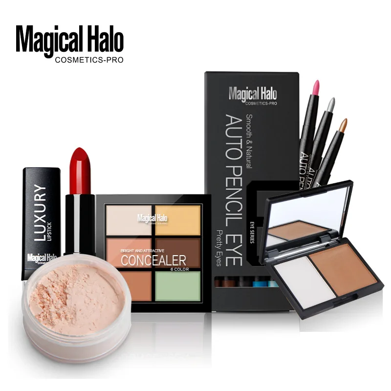 

Cosmetics Make up Set Eye pencil Matte Lipstick Lipgloss Concealer Bronzer Foundation Powder Set