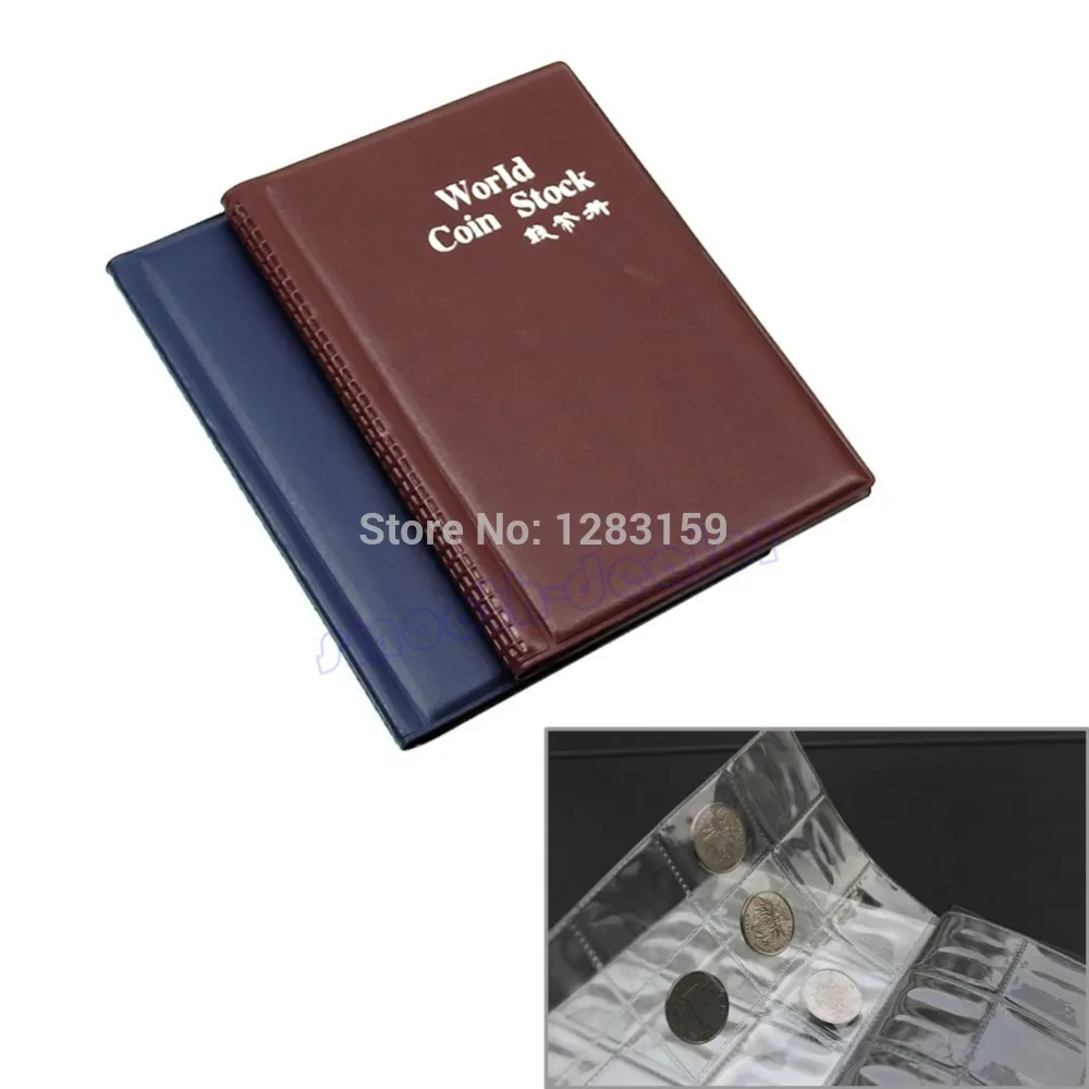 1PC 120 Coin Holders Collection Storage Money Penny Pockets Album Book