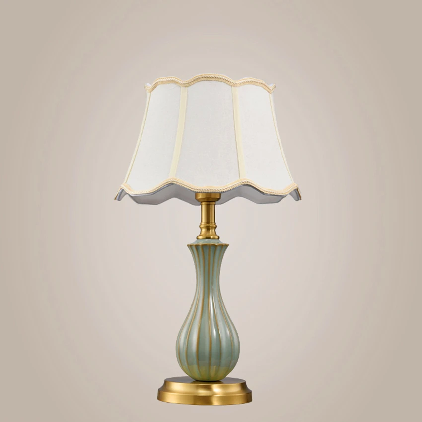 

Modern LED Table Lamp Ceramic Living Room Copper Ceramic Decor Table Lights LED Desk Lamp Study Bedroom Bedside Kitchen Fixtures
