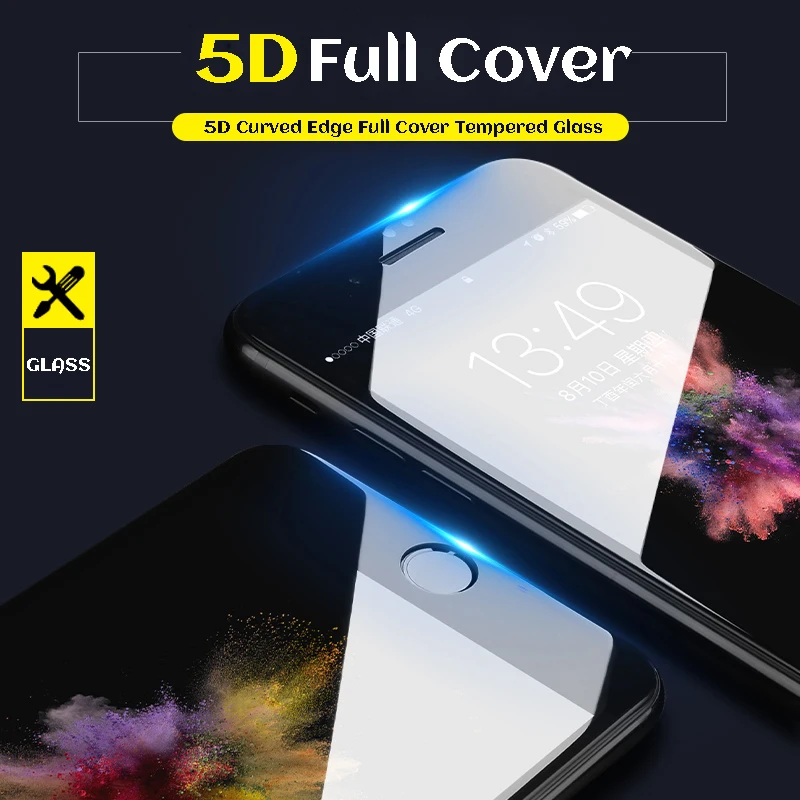 Esvne 5D закаленное стекло на айфон 8 Screen Protector Для iPhone 8 плюс стекло полное покрытие пленки изогнутый край