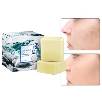 

100g Sea Salt Soap Cleaner Removal Pimple Pores Acne Treatment Goat Milk Moisturizing Face Care Wash Basis For Soap Savon Au Hot