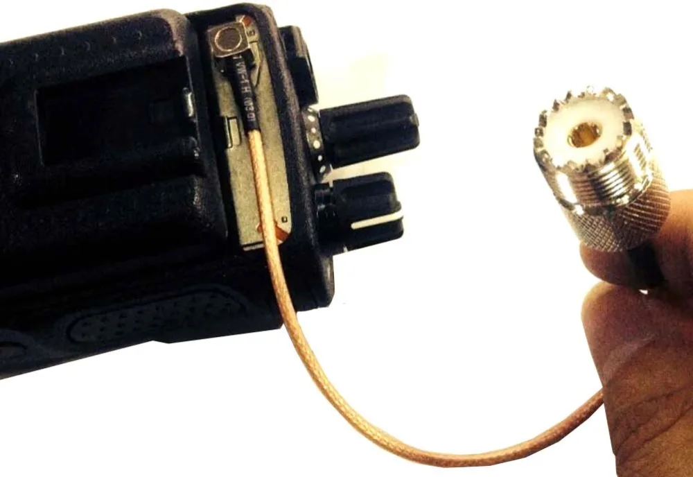grounded  UHF Test CableLine Head RF Coaxial Adapter for Motorola Walkie Talkie for XiR P8668 P8608 P6600 P6620 (1)