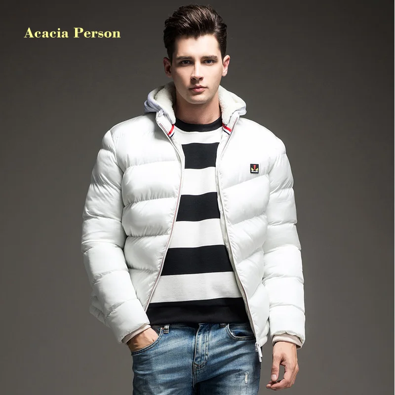 2017 Men s Jacket Solid Colors Autumn And Winter Jacket Men Hooded Thick Clothing Male Casual