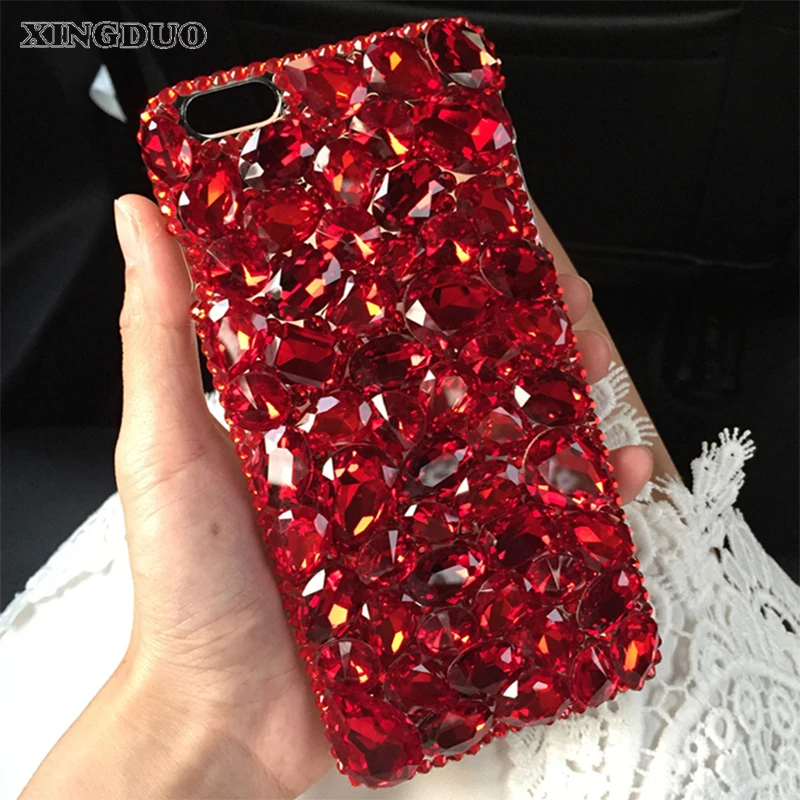 Чехол XINGDUO для xiaomi redmi 4 pro с блестящим кристаллом красный черный Алмазный чехол