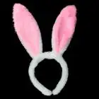 Мохнатое кроличье ушко милый костюм праздничный обруч сексуальные женские повязки на голову кроличьи уши заколка для волос лента аксессуары для волос - Цвет: Pink