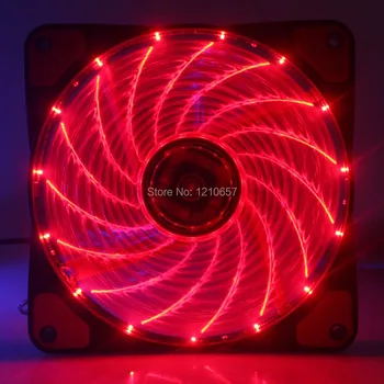 

10PCS lot 4Pin 12V Hydraulic Cooling CPU Heatsink Fans LED Red Light for Computer PC Case 120 x 25mm