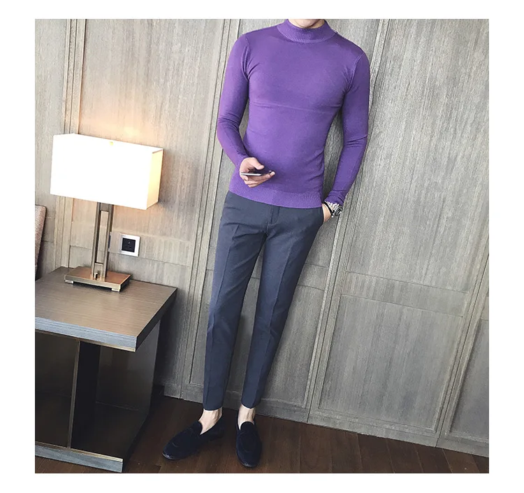 best sweaters for men MRMT 2022 Brand Autumn New Knitting Men's Sweater Pullover for Male Half High Collar  Sweater sweater crewneck