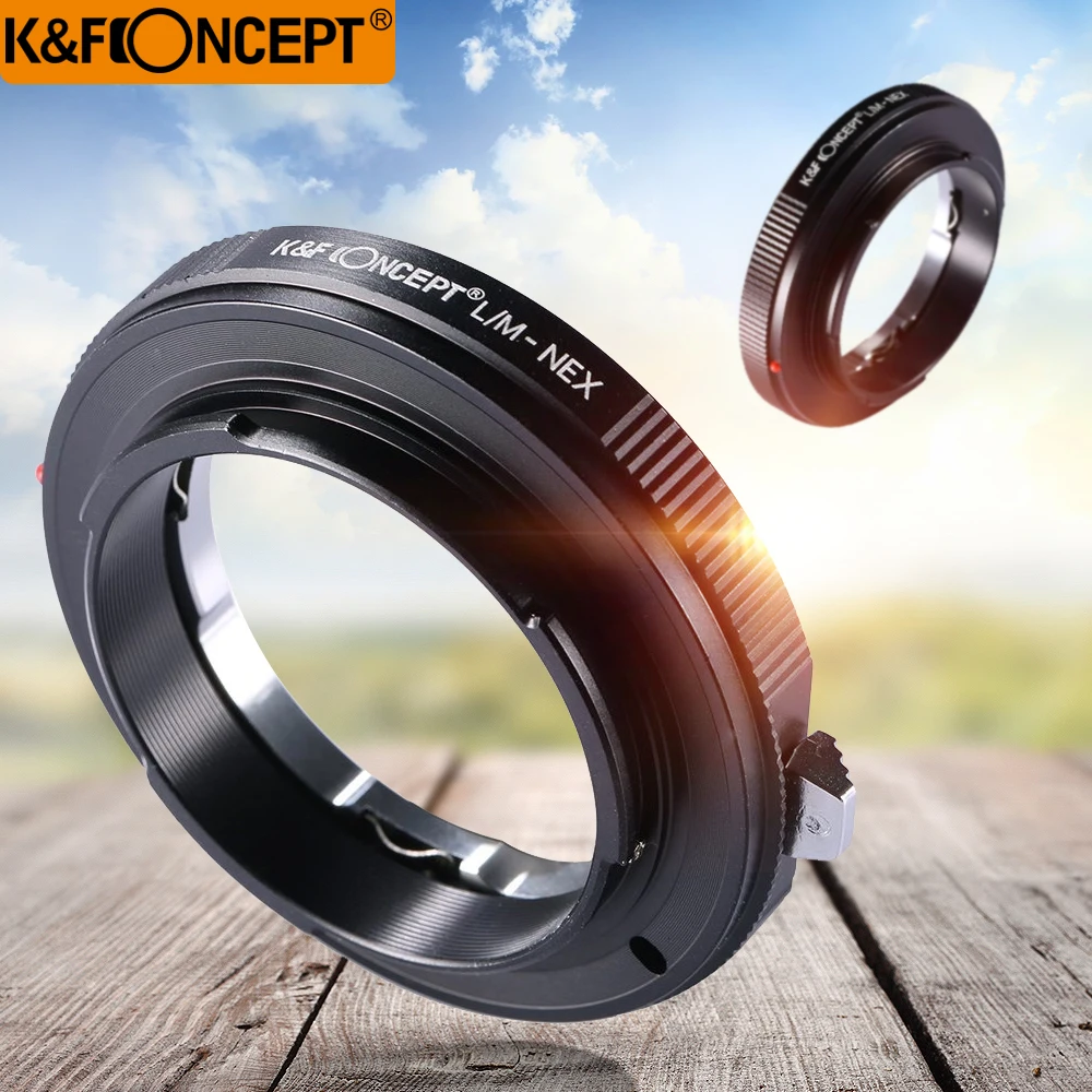 

K&F CONCEFT For LM-NEX Camera Lens Adapter Ring Leica M Mount Lens to for Sony NEX E-mount Camera Body