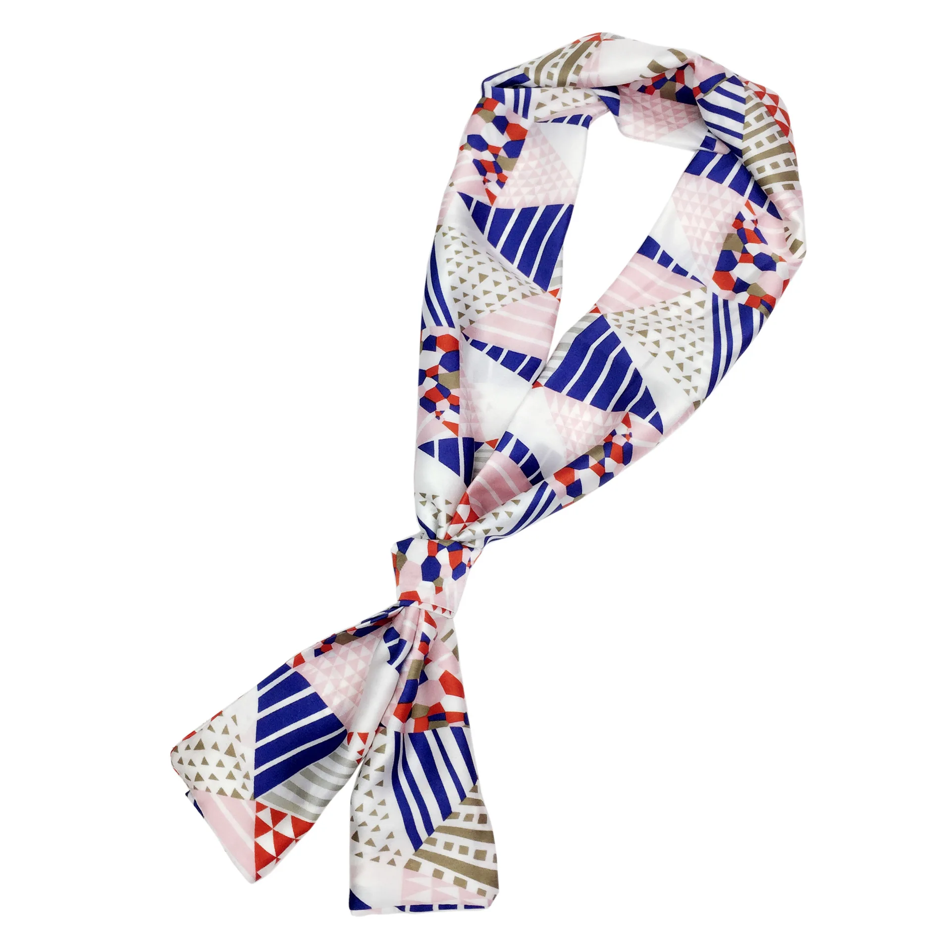 2019 Women Fashion Ribbon Silk Scarf Beautiful Solid Design Girls Neckerchief Hair Band Bag Handle Wraps Small Neck Scarves
