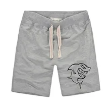 Мужские шорты с персонажами из мультфильма Харадзюку, забавные шорты с принтом акулы, мужские летние модные повседневные пляжные шорты