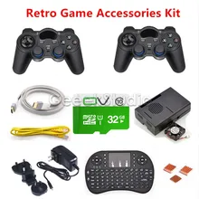 32GB RetroPie Game Accessories Kit 2pcs Wireless Controllers Gamepad Joypad Joystick for Raspberry Pi 3 Model B