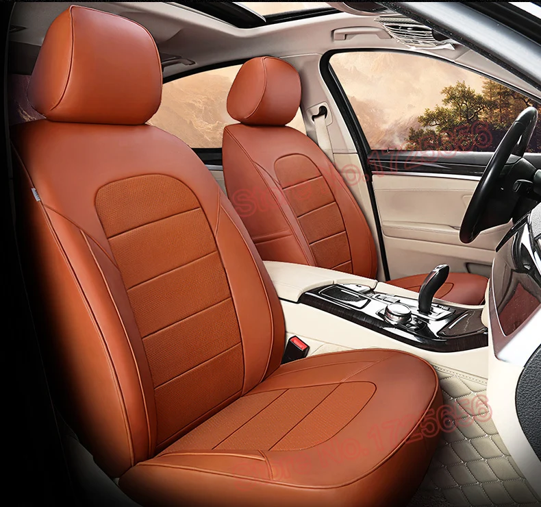 AutoDecorun перфорированные кожаный чехол сиденья для Dodge Калибр чехлы на сиденья 2008 2009 2010 2011 аксессуары из воловьей кожи защитные чехлы для сидений