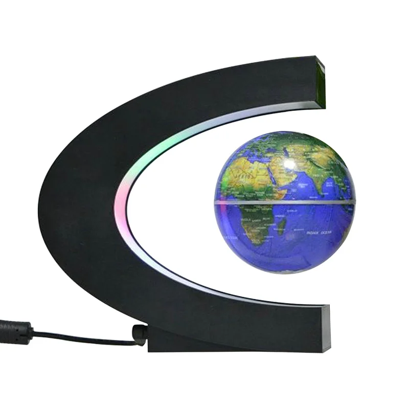 

2019 Floating Magnetic Levitation Globe Light World Map Ball Lamp Lighting Office Home Decoration Terrestrial Globe novelty lamp