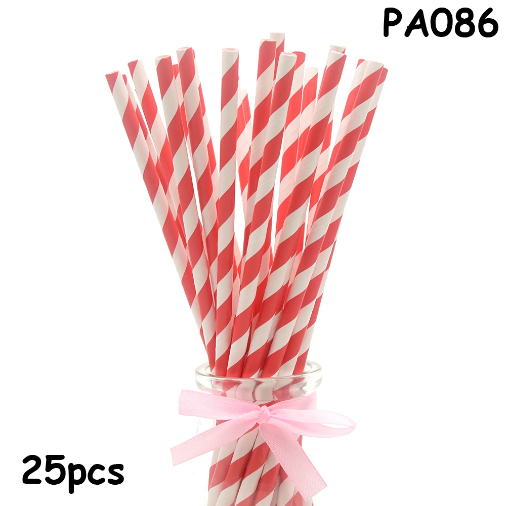 25pcs Drinking Paper Straws Gold Heart Star Stripe Paper Straws For Birthday Baby Shower Decoration Gift Party Event Supplies - Цвет: PA086