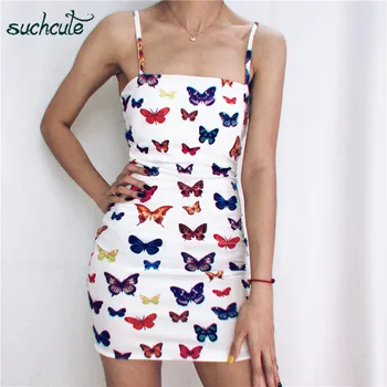 

SUCHCUTE The Dress For Women Summer 2019 Sexy Mini Dress Casual Ladies Hot Boho Party Club Beach Dresses Elegant Female Clothes