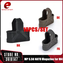 Элемент, 10 штук в наборе, НАТО 5,56 резиновые клетка петли крепежный элемент для магазина для M4/16 журнал Охота помочь BK/DE/FG EX291
