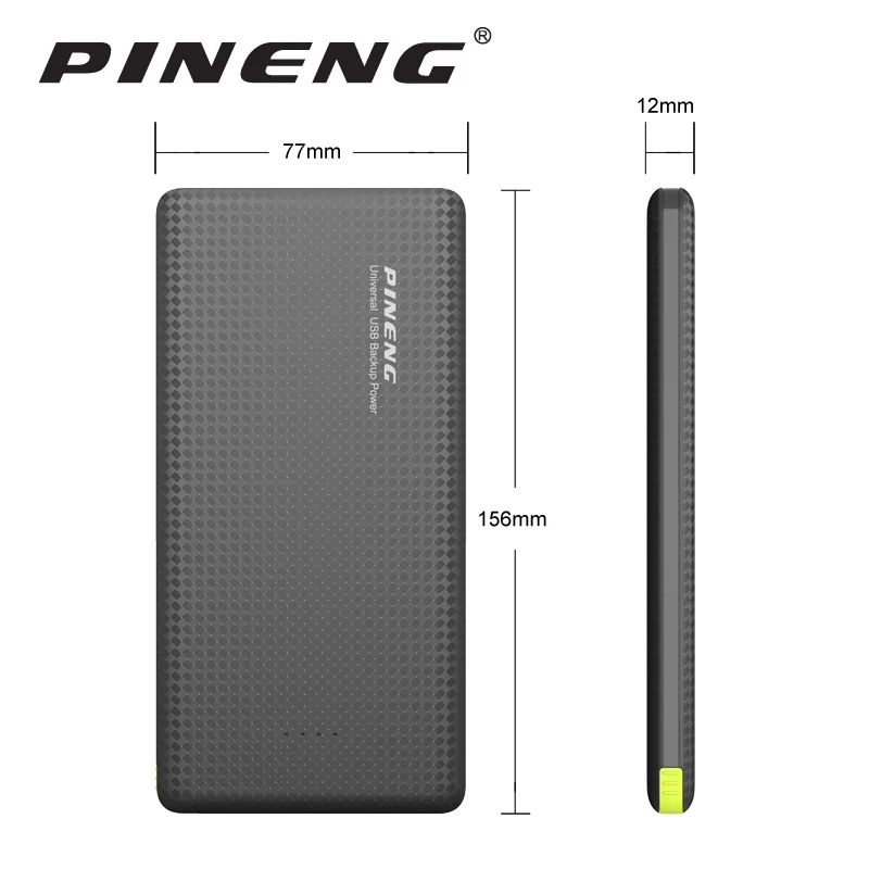 Original Pineng Power Bank 10000mAh External Battery Pn-951 Portable Mobile Fast Charger Dual USB for iPhone Samsung LG Xiaomi