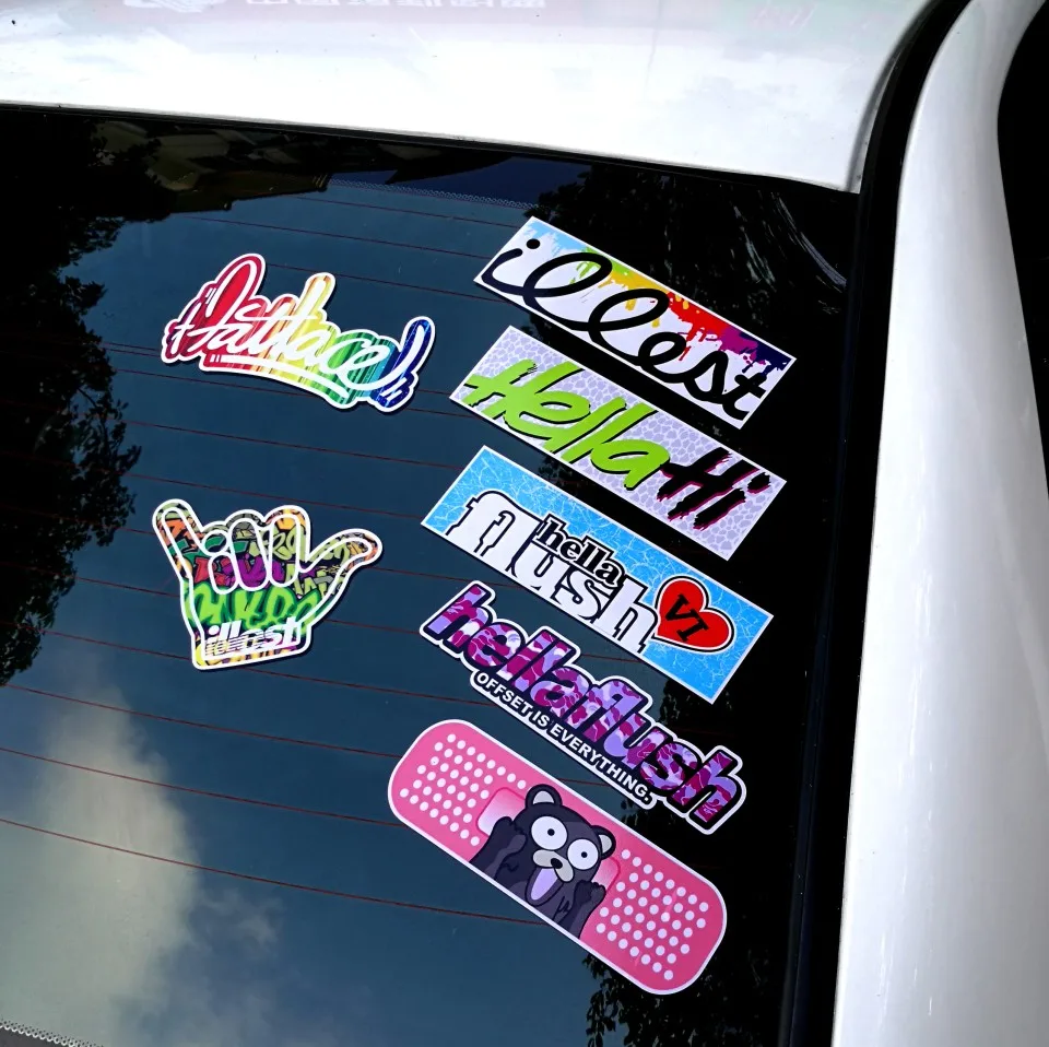 

Car Styling JDM Hella flush Racing Car Stickers Drift Vinyl Decal Personality Cool Car Accessories for Toyota Honda Mazda Nissan