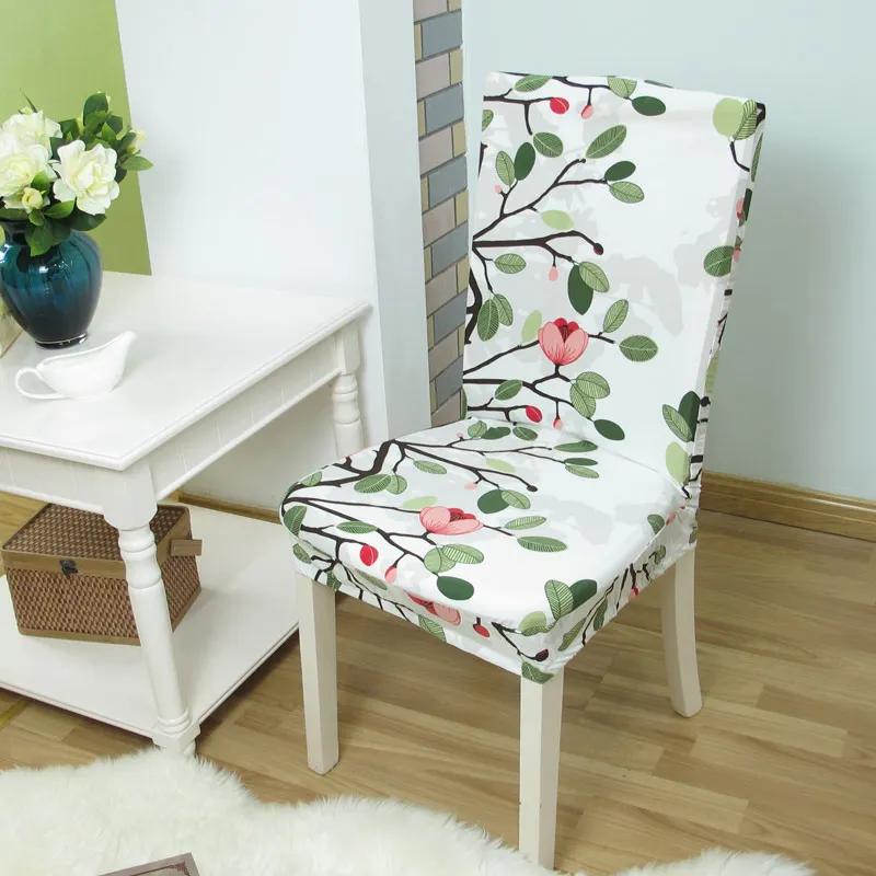 

Floral Printing Anti-dirty Stretch Chair Covers Elastic Chair Protector Slipcover Dinning Room fundas de sillas elasticas 38