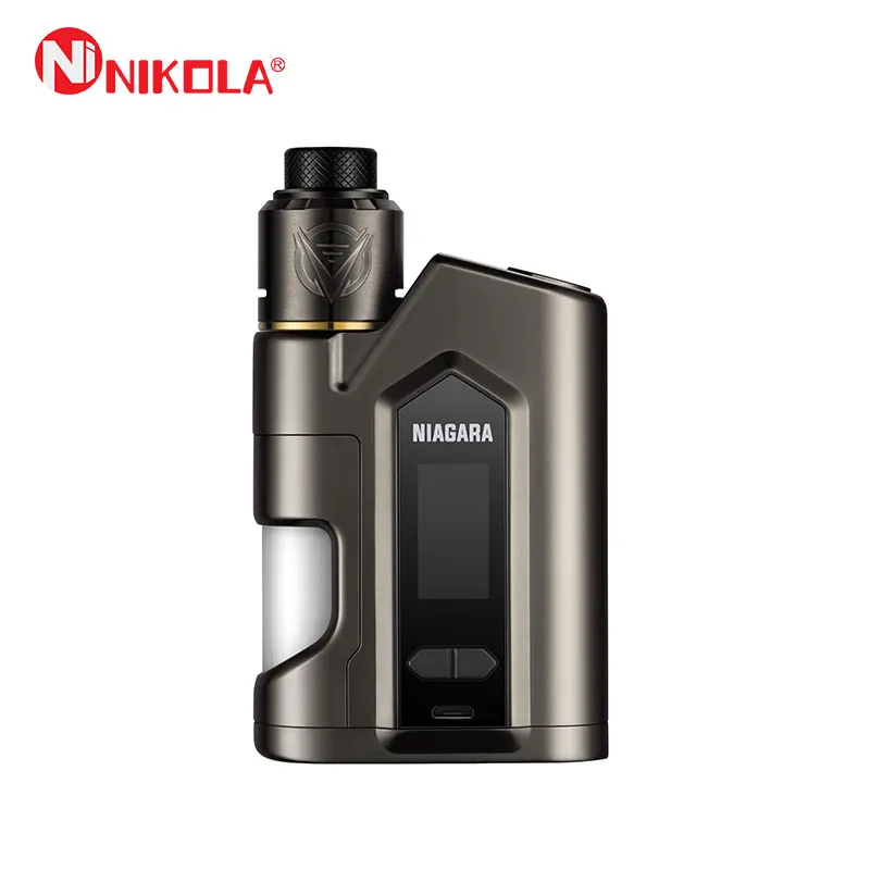 

E Cigarettes Nikola Niagara Squonk Kit 200W Squonker Box Mod Powered Niagara Squonk RDA Tank 6ml Atomizer Vape Vaporizer 18650