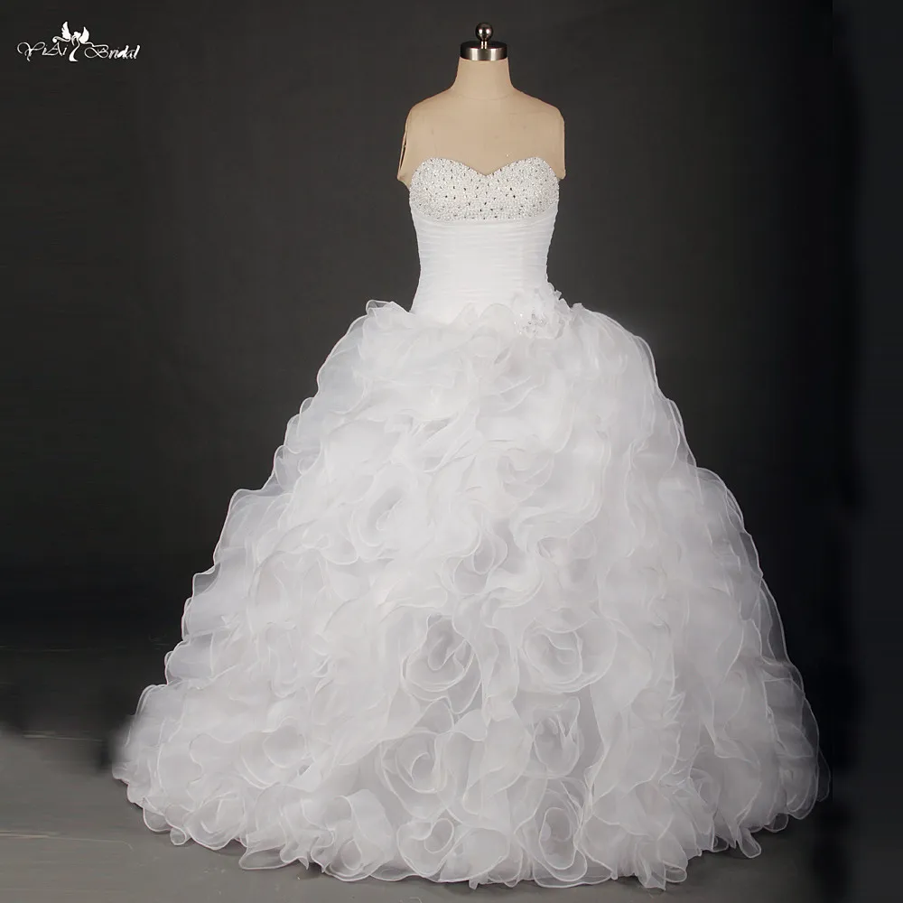 Aliexpress.com : Buy RSW734 Real Dress Hot Sale Sweetheart Bridal Gown Lace up Ruffles Wedding