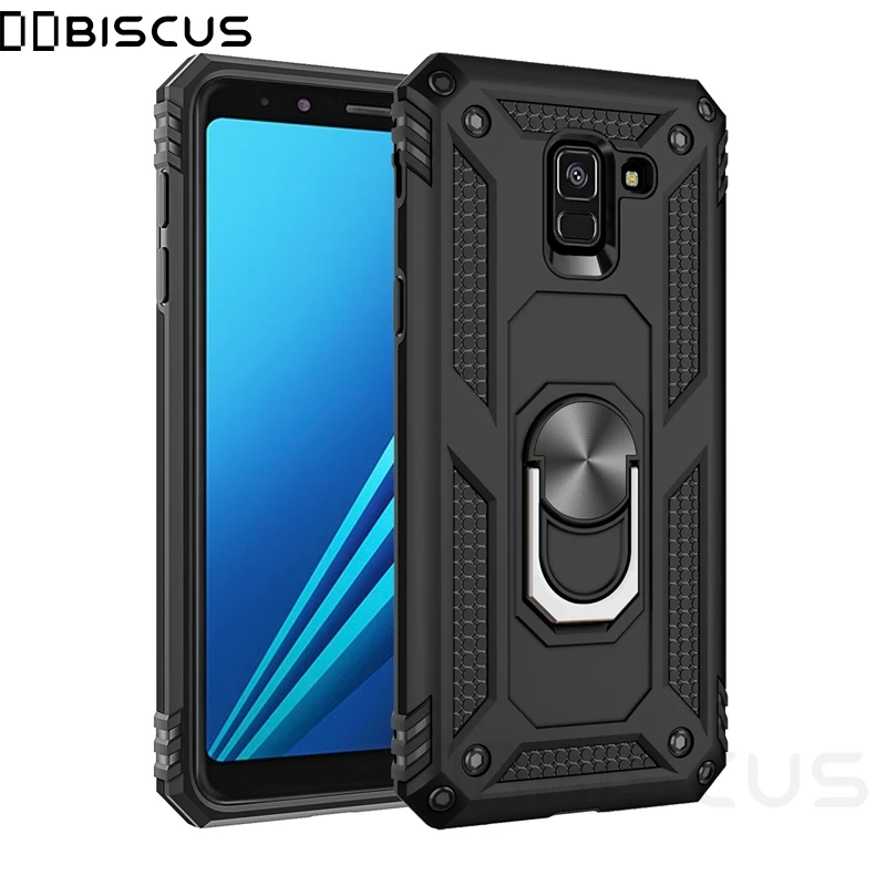 

Luxury Armor Soft Shockproof Case For Samsung Galaxy A8 2018 A8 Plus SM-A530F/DS SM-A730F/DS Silicone Bumper Hard PC Cover Ring