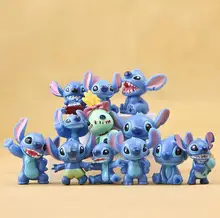 12pcs/set BOHS Mini Anime Cartoon Lilo & Stitch PVC Action Figures Toys Dolls Child Toys Gifts