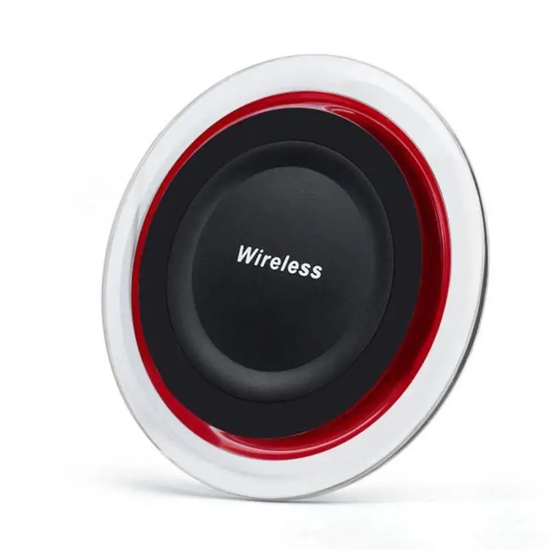 Sannysis 2016 Black White Pad Wireless Charging For Samsung Galaxy S7 / S7 Edge Smartphone qi charger Round USB Carregador 7