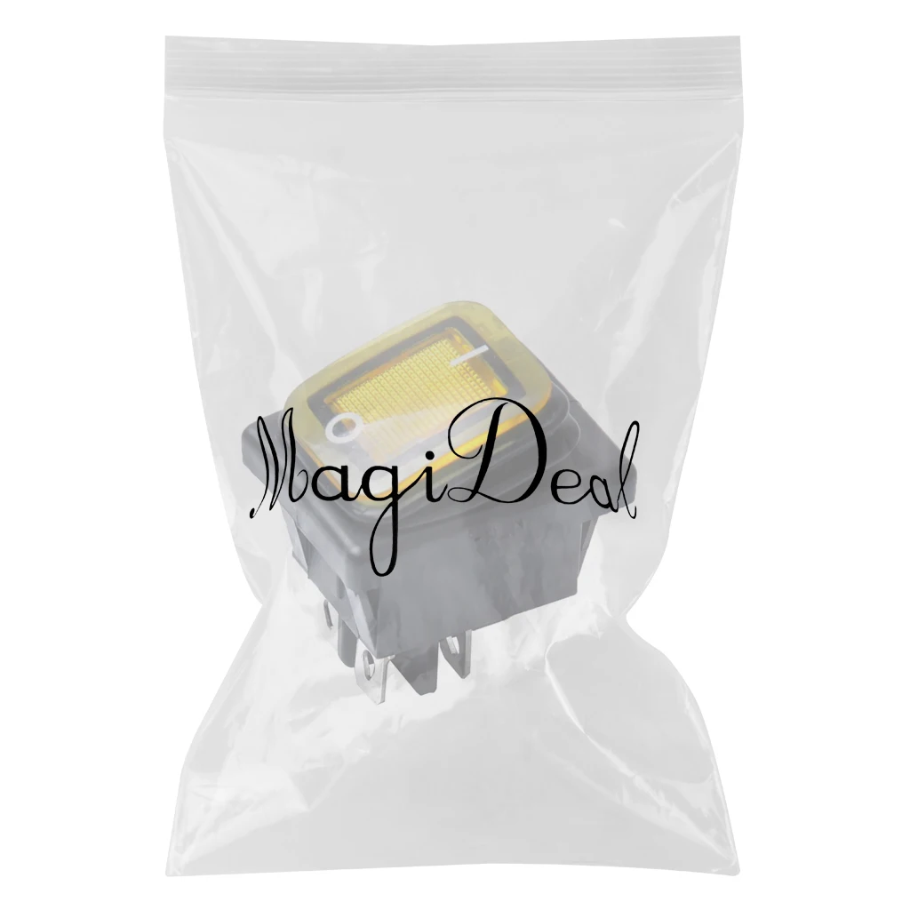 4 Pin On-Off Car Boat Lighted Rocker Toggle Switch Waterproof Protected Against Dust Low Pressure Water
