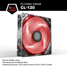 ALSEYE Computer Case Fan 120mm LED Cooler, DC 12v 3pin Cooling fan 96CFM 1800RPM PC Fan for CPU Cooler / Water Cooling / Case