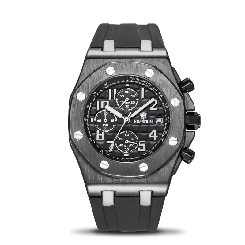 KIMSDUN модные роскошные брендовые деловые мужские часы Relojes Hombre, все вспомогательные циферблаты, кварцевые часы для мужчин, спортивные мужские часы Relogio - Цвет: 10