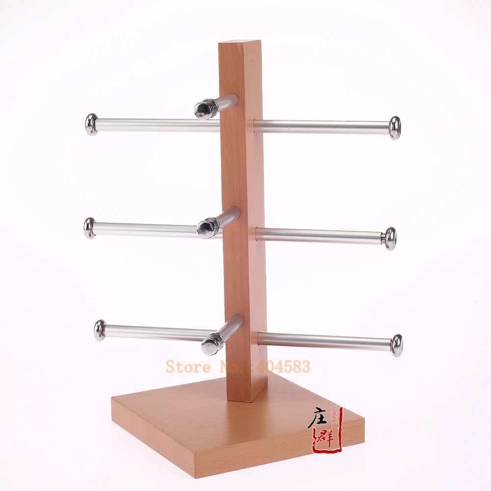 

3 layer wood display stand for glasses spectacles glasses display stand