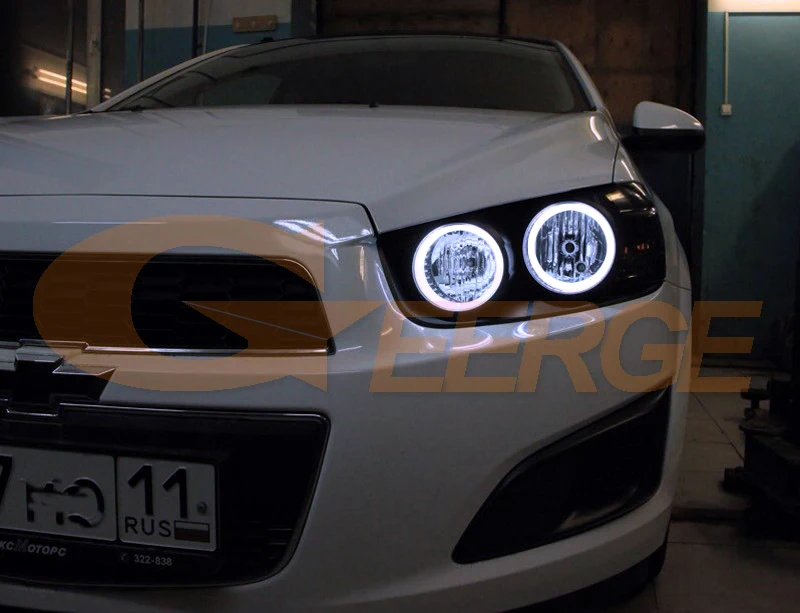 cob led angel eyes kit FOR AVEO Chevrolet Sonic (T300) Holden Barina(TM)(25)