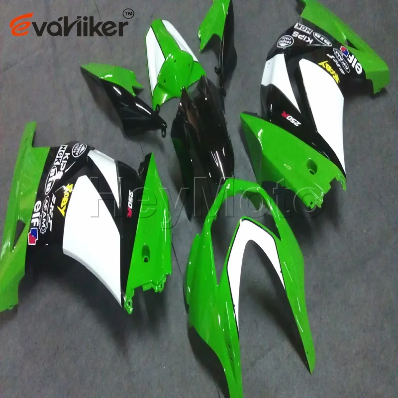 Custom motorcycle fairing for ZX250R EX250 2008 2009 2010 2012 motorcycle panels order+njection mold ABS green white H2 Custom motorcycle fairing for ZX250R EX250 2008 2009 2010 2012 motorcycle panels order+njection mold ABS green white H2
