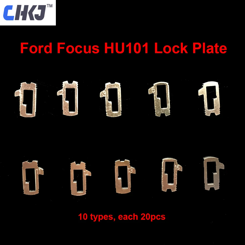 CHKJ 200pcs lot HU101 Car Lock Reed Plate For Ford Focus Fiesta Ecosport Brass Material Locksmith Tools Car Lock Repair Kit
