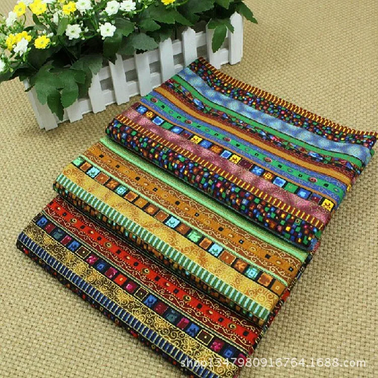 patchwork fabric DIY work cloth fabric Cotton linen for skirts bolster