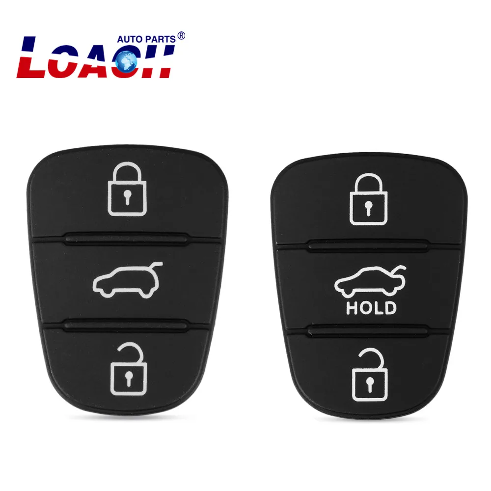 

auto Car Key Shell Remote Car 3 Buttons Rubber Button Pad For Hyundai Solaris Accent Tucson l10 l20 l30 Kia Rio Ceed Flip