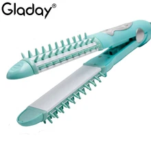 Gladay Multifunctiona Mini 2 в 1 Электрический выпрямитель волос щипцы для завивки волос
