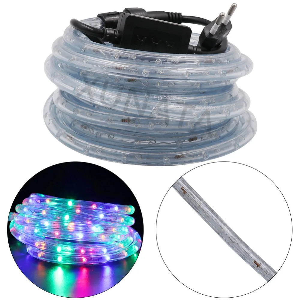 

1M 220V 36Leds/m LED under cabinet light Flexible Round 2-wire Neon Light Lamp Outdoor Christmas Home Decoration Lighting Strips