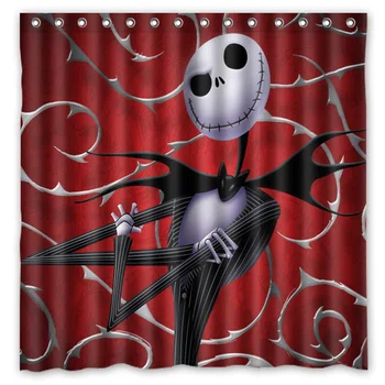 

2016 New DIY Bath Curtain! The Night Before Christmas Cartoon Printed Waterproof Polyester Shower Curtain(Size:180X180CM)