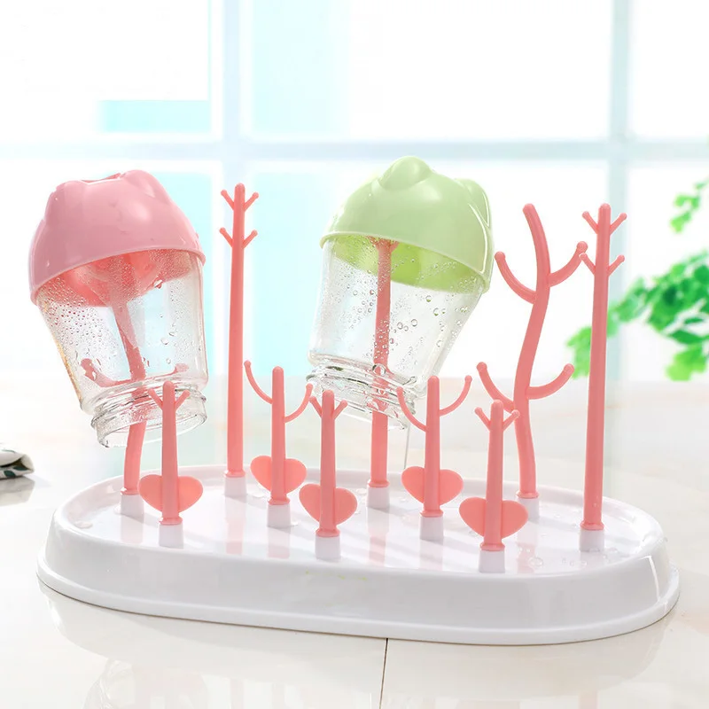 Baby Bottle Drying Rack Baby Bottle Rack Tree Straight Stlye Cleaning