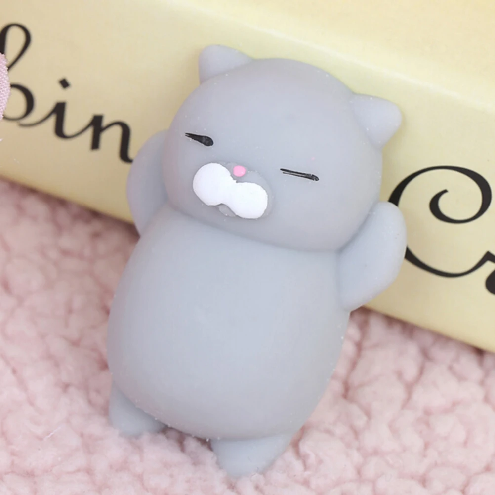 Милый японский ленивый кот мочи разжимающий мягкий сжимающий Кот исцеляющая игрушка мини подарки вечерние сувениры - Цвет: gray