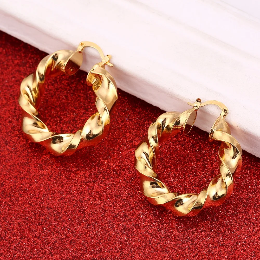 

Dubai Gold Ethiopian Earrings African Style Gold Color Jewellery for Israel Sudan Arab Middle East Women Jewelry