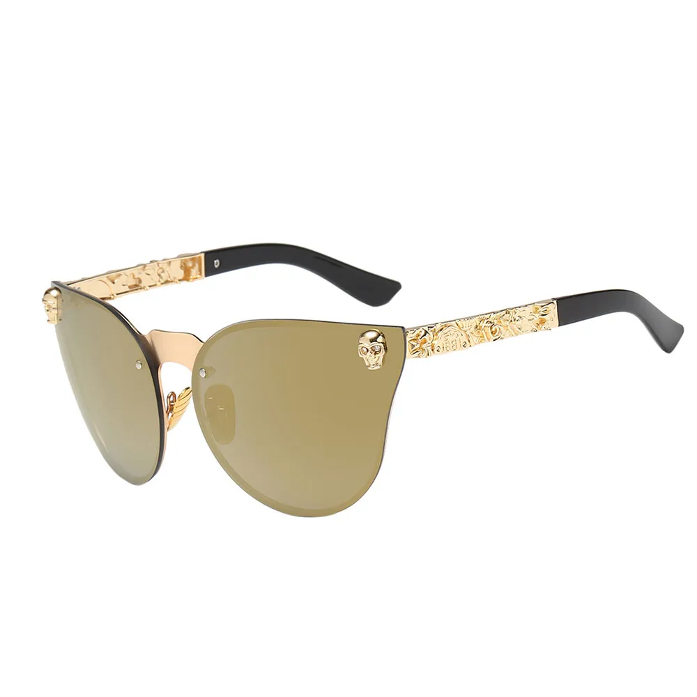 Женские Модные солнцезащитные очки Готический очки «кошачий глаз» Для женщин очки шикарные дизайнерские женские Оттенки Óculos де золь - Цвет линз: B