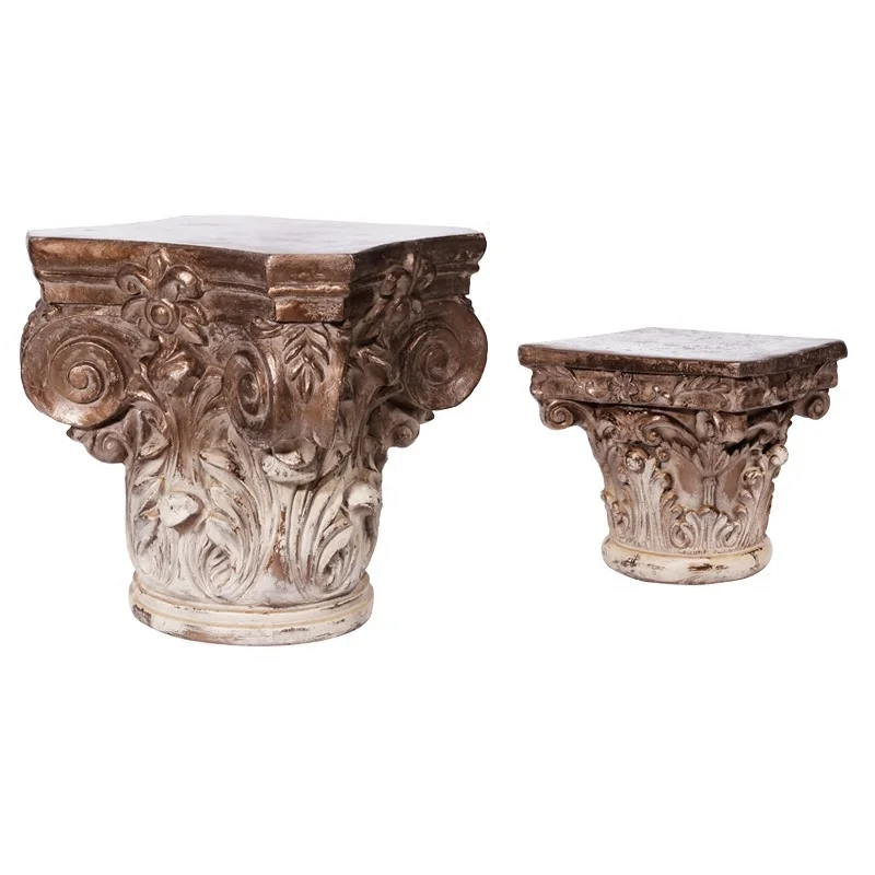 Polymers Made Side Table Of Ancient Romans Greeks Pillars