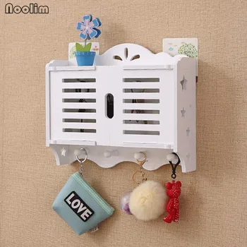 

Simple Modern White Wall Mounted Living Room Decorative Wall Hanging Creative Door Key Storage Box Wall Key Organizer