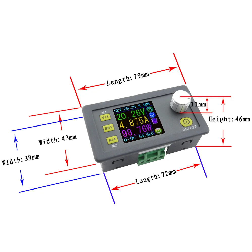 DC DPS5005 voltaje corriente constante de paso bajo módulo de alimentación programable de voltaje buck convertidor LCD a color de 50 V DC DPS5005 voltaje corriente constante de paso bajo módulo de alimentación programable de voltaje buck convertidor LCD a color de 50 V