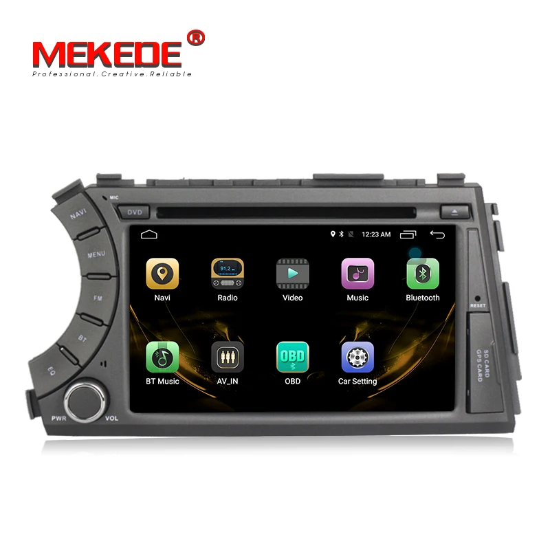Discount HD 2G RAM Android 7.1 2 DIN Car DVD for ssangyong Actyon Kyron with car gps radio for ssangyong actyon kryon 1080p support SWC 3