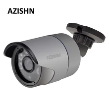AZISHN H.265/H.264 5MP 2592*1944 IP Камера Наблюдения Пуля камера 6 Массив ИК светодиодов IP66 Металл водонепроницаемый CCTV DC 12 В/48 в PoE
