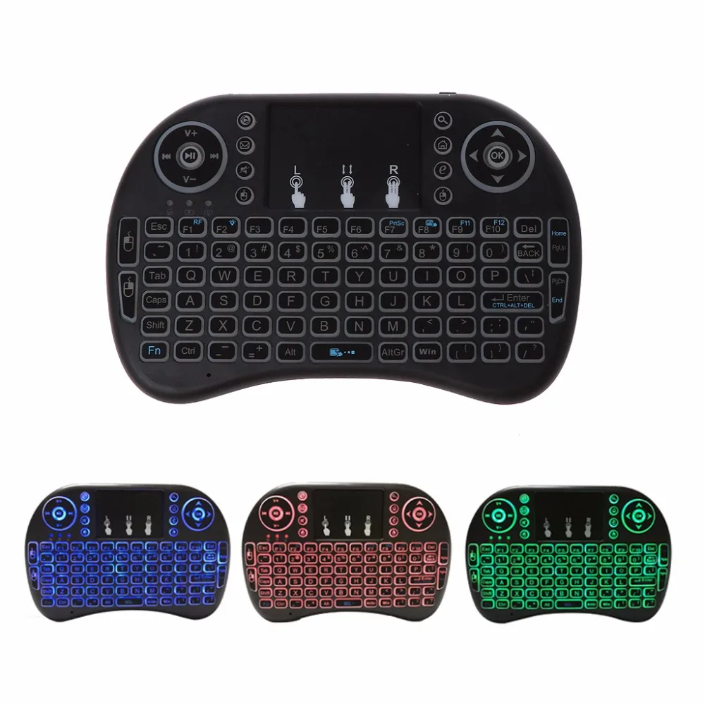 

3 Color Backlit 2.4GHz Wireless i8 Keyboard Touchpad Fly Air Mouse For PC TV PS3